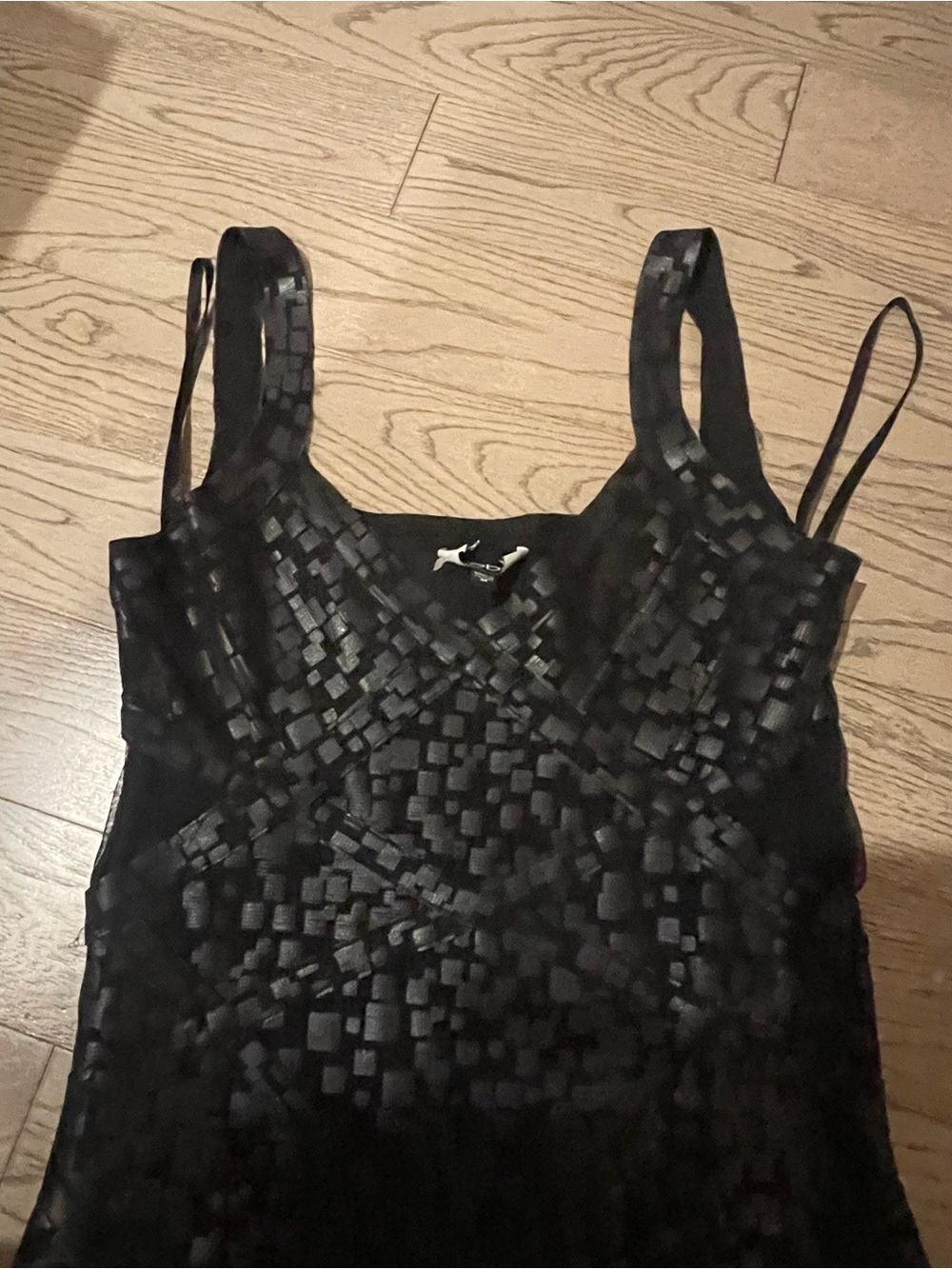 bebe Black Sequin Sleeveless Bodycon Mini Dress - Picture 3 of 6